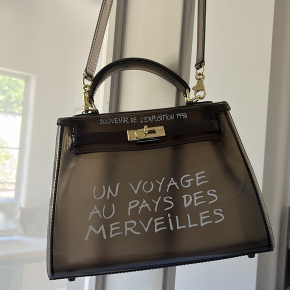 Plastic clear brown Crossbody/ Handbag NWT - Picture 3 of 11